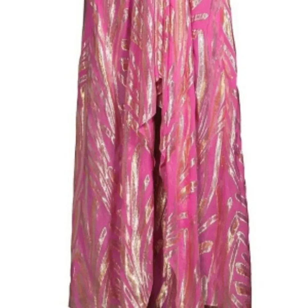 Ramy Brook Oliver cut out metallic silk blend gown dress NWT Sz 8
